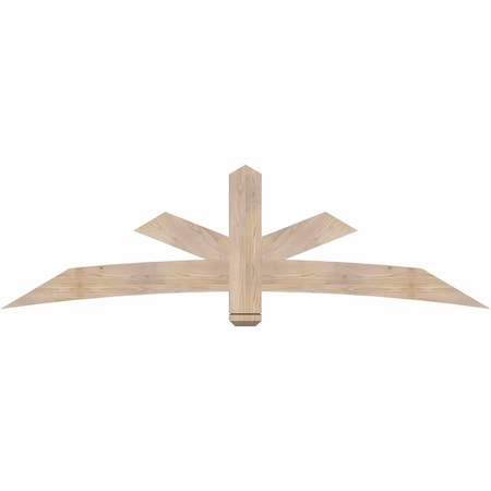 Ekena Millwork Alberta Smooth Timber Gable Bracket, Douglas Fir, 84"W x 24"H x 3 1/2"D x 5 1/2"F, 7/12 Pitch GBW084X24X0406ALB00SDF